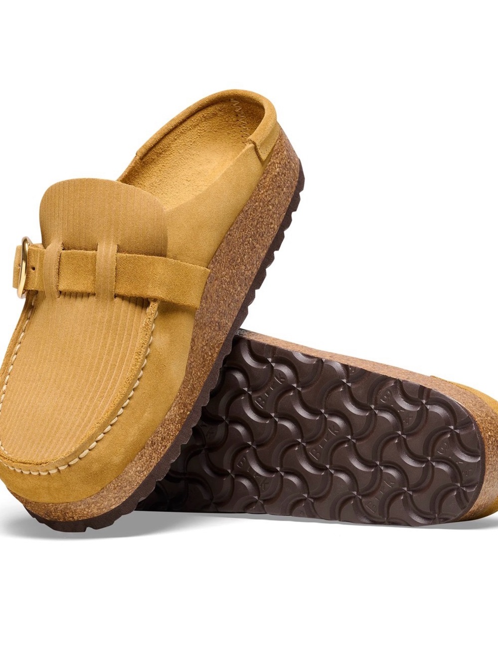 New Birkenstock BUCKLEY Suede Corduroy Clog CORK BROWN Normal Narrow Us10 Eu41 - Picture 13 of 15